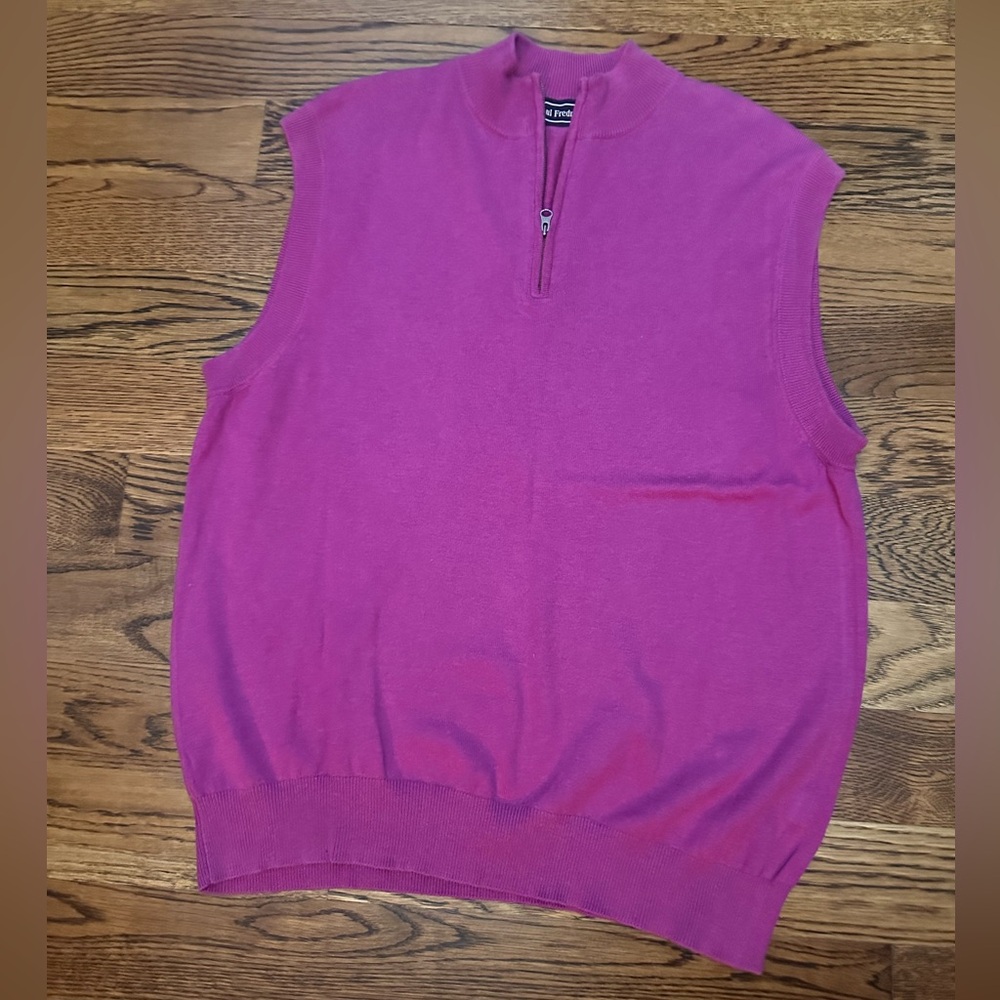 Paul Fredrick Men's Quarter Zip Sweater Vest